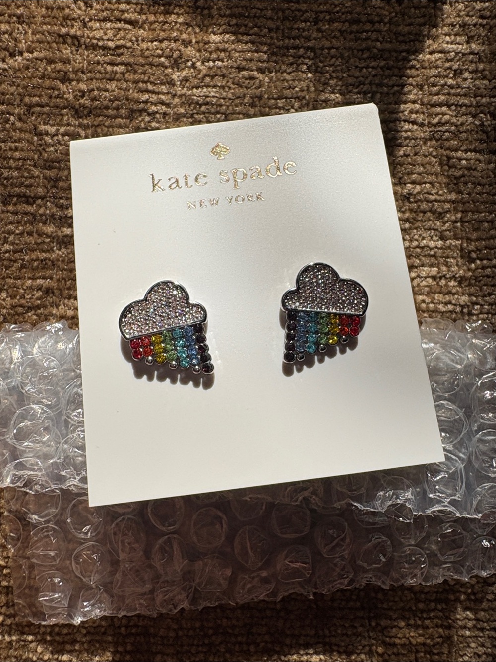 kate spade Kids Rainbow Cloud Stud Earrings - Multicolor